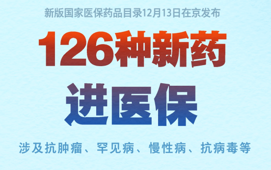 126种新药进医保 新版国家医保药品目录发布